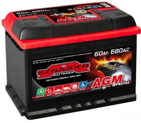 Аккумулятор Sznajder AGM Special 60Ah 680A
