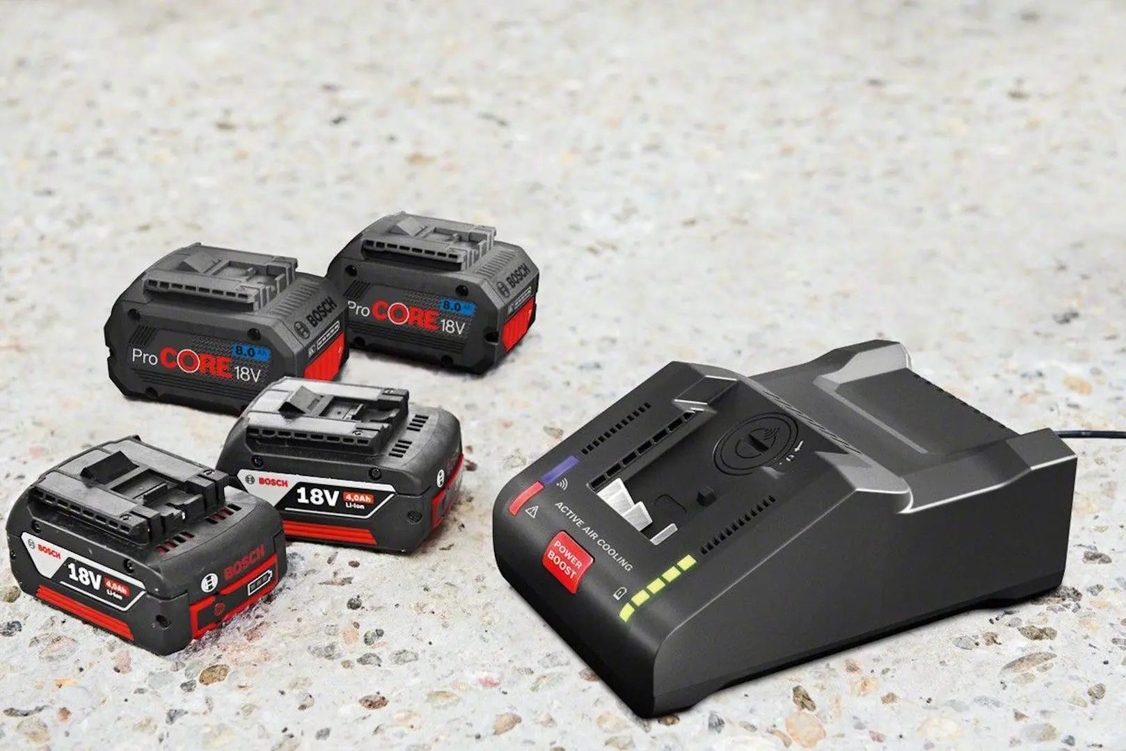 Set acumulator + incarcator Bosch 2xProCore 18V + GAL18V-160C + GCY 42 Set