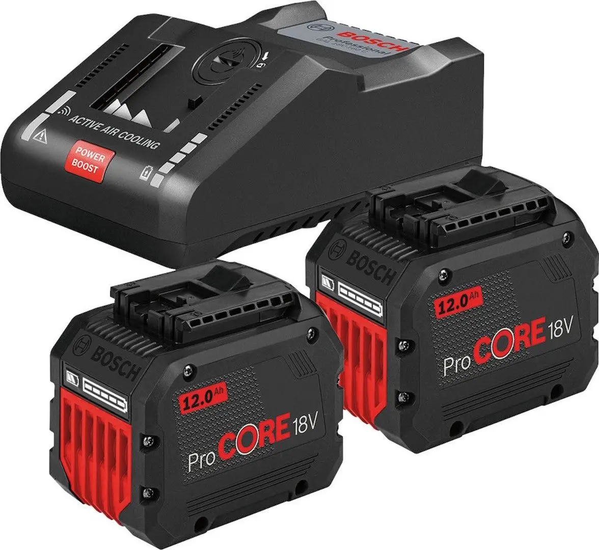Set acumulator + incarcator Bosch 2xProCore 18V + GAL18V-160C + GCY 42 Set