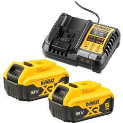Набор аккумулятор + зарядное устройство Dewalt 5.0Ah 18V + DCB1104P2