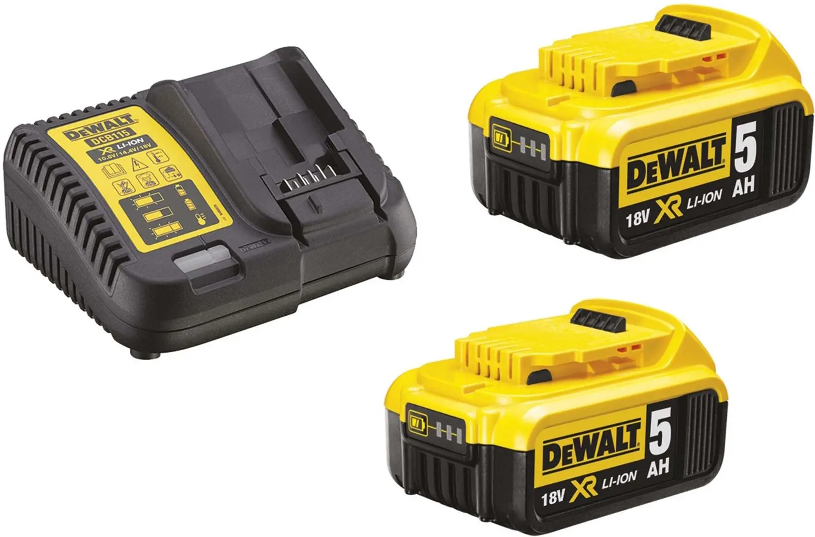 Set acumulatoare DeWalt DCB184P3-XJ 18V 5.0Ahx3