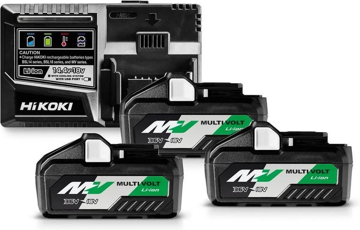 Set acumulatoare + incarcator Hikoki UC18YSL3WB3