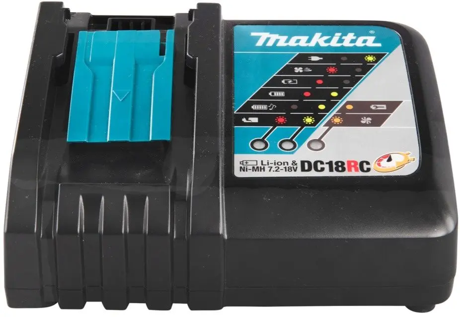Set acumulatoare + incarcator Makita 197570-9 2 x BL1850B 18V 5.0Ah + DC18RC