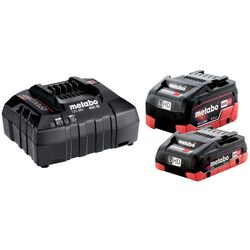 Set acumulatoare Metabo LIHD 1x4.0Ah/1x5.5Ah + incarcator Metabo ASC 55