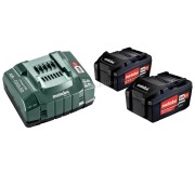 Набор аккумулятор + зарядное устройство Metabo 2х5.2Аh 18V + ASC 145 30-36V