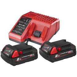Set acumulatoare + incarcator Milwaukee M18 NRG-202