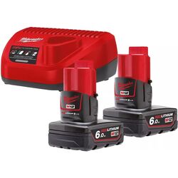 Set acumulatoare + incarcator Milwaukee M12 NRG-602