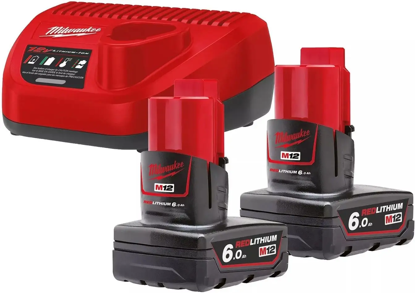 Set acumulatoare + incarcator Milwaukee M12 NRG-602