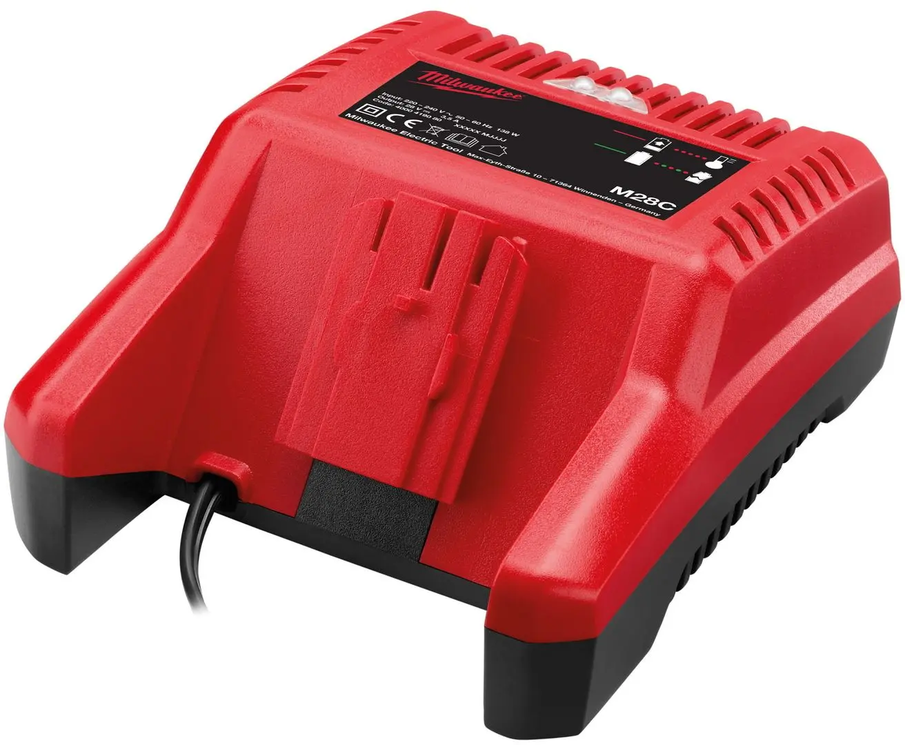 Încărcător Milwaukee M28C (Red/Black)