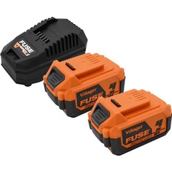 Set acumulator + incarcator Villager Fuse 2x4.0Ah 18V Thumb
