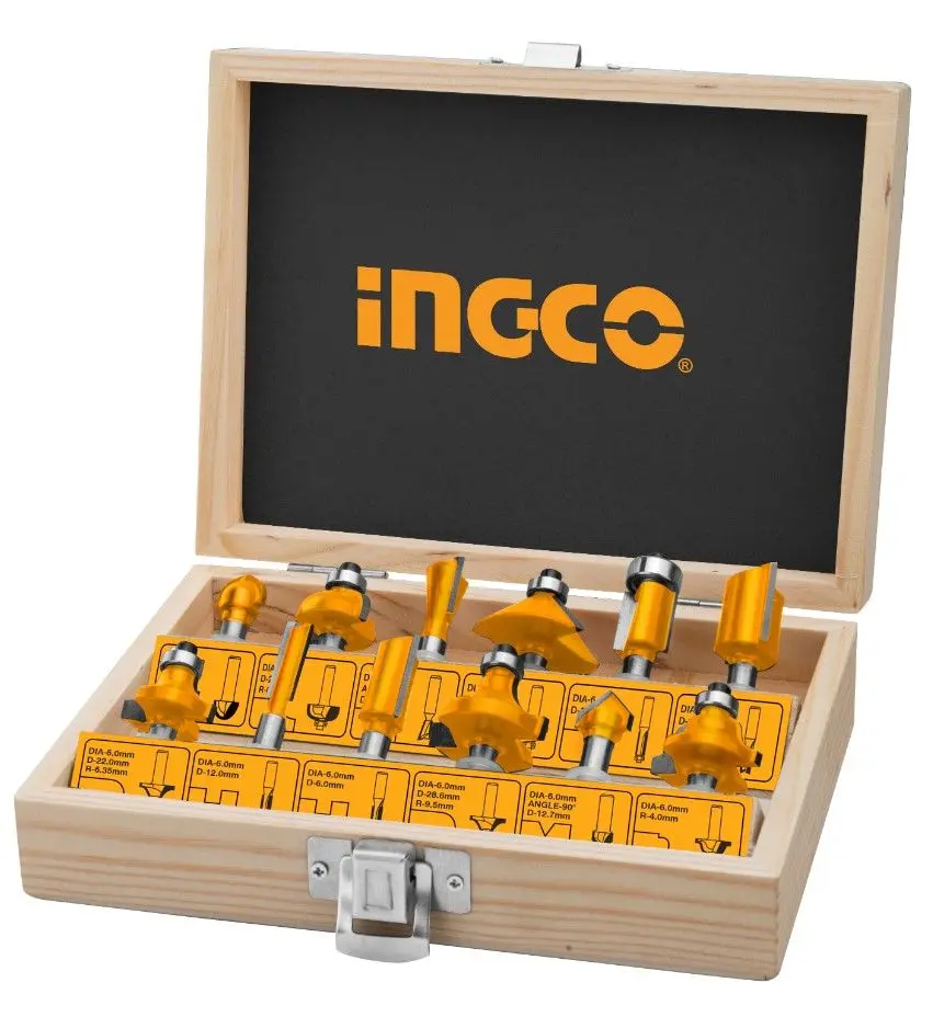 Set de freze pentru lemn Ingco AKRT1211