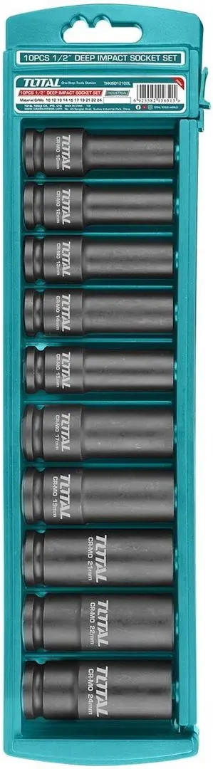 Набор торцевых ударных головок Total THKISD12102L