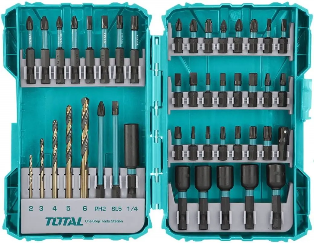 Set biti de impact si burghie Total TACSDL24502