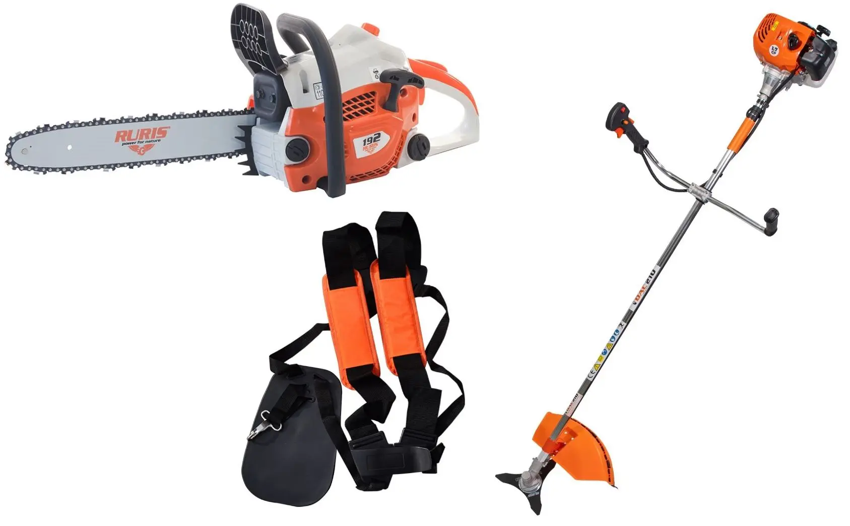 Set motocoasa și motoferastrau Ruris 192 + DAC 210