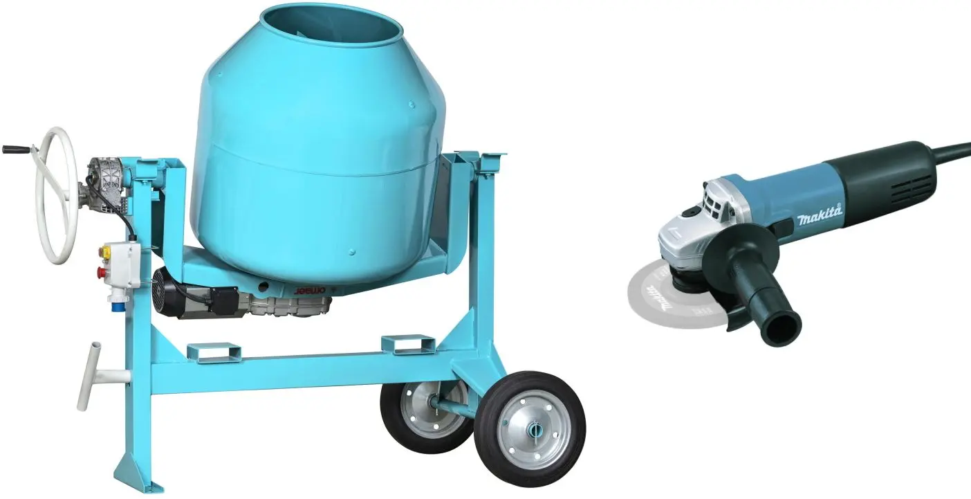 Set betoniera + polizor unghiular Omaer C 360 SBLT + 9558HNR