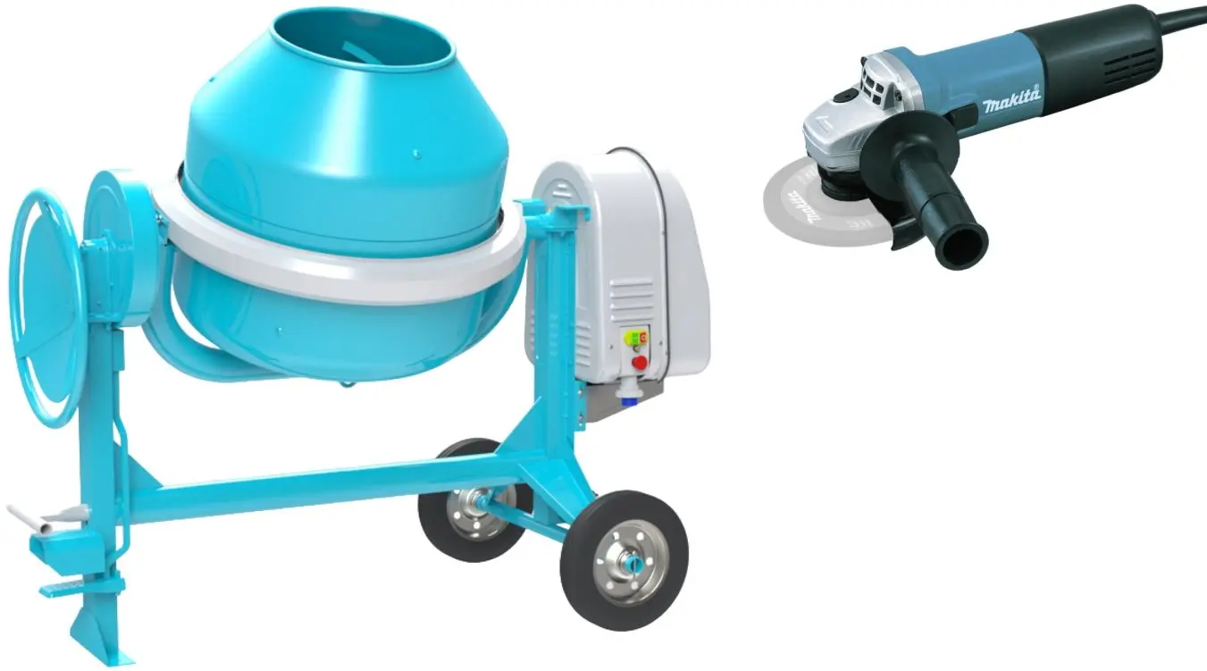 Set betoniera + polizor unghiular Omaer C 360 T + 9558HNR