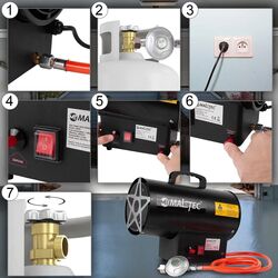 Aeroterma pe gaz Maltec GAS-2500Wt (Black) Thumb