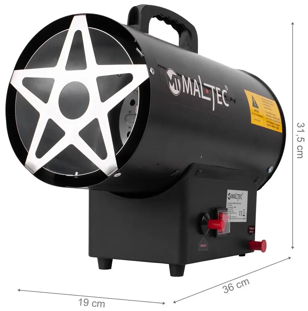 Aeroterma pe gaz Maltec GAS-2500Wt (Black) - 7