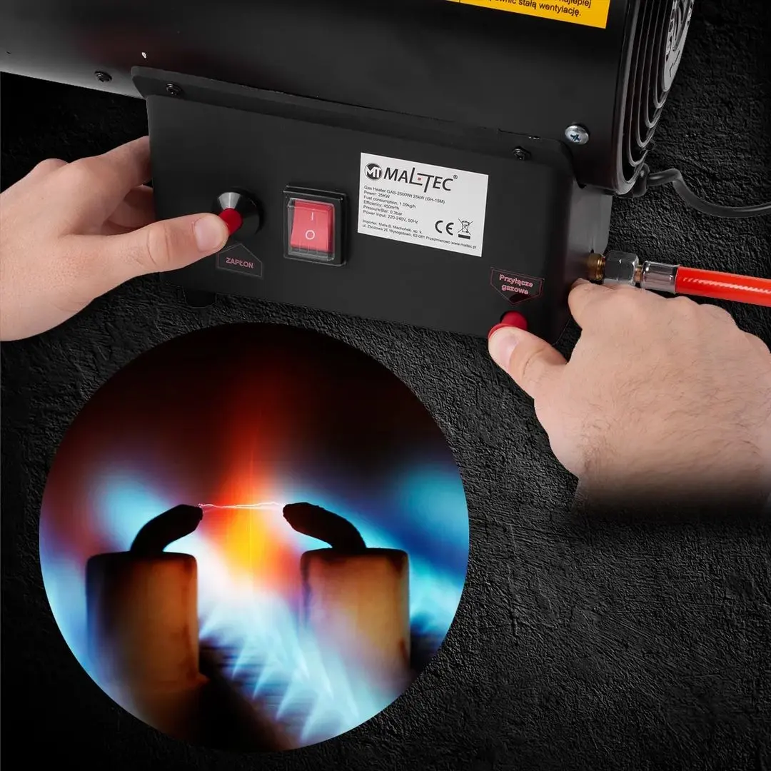 Aeroterma pe gaz Maltec GAS-2500Wt (Black) - 9