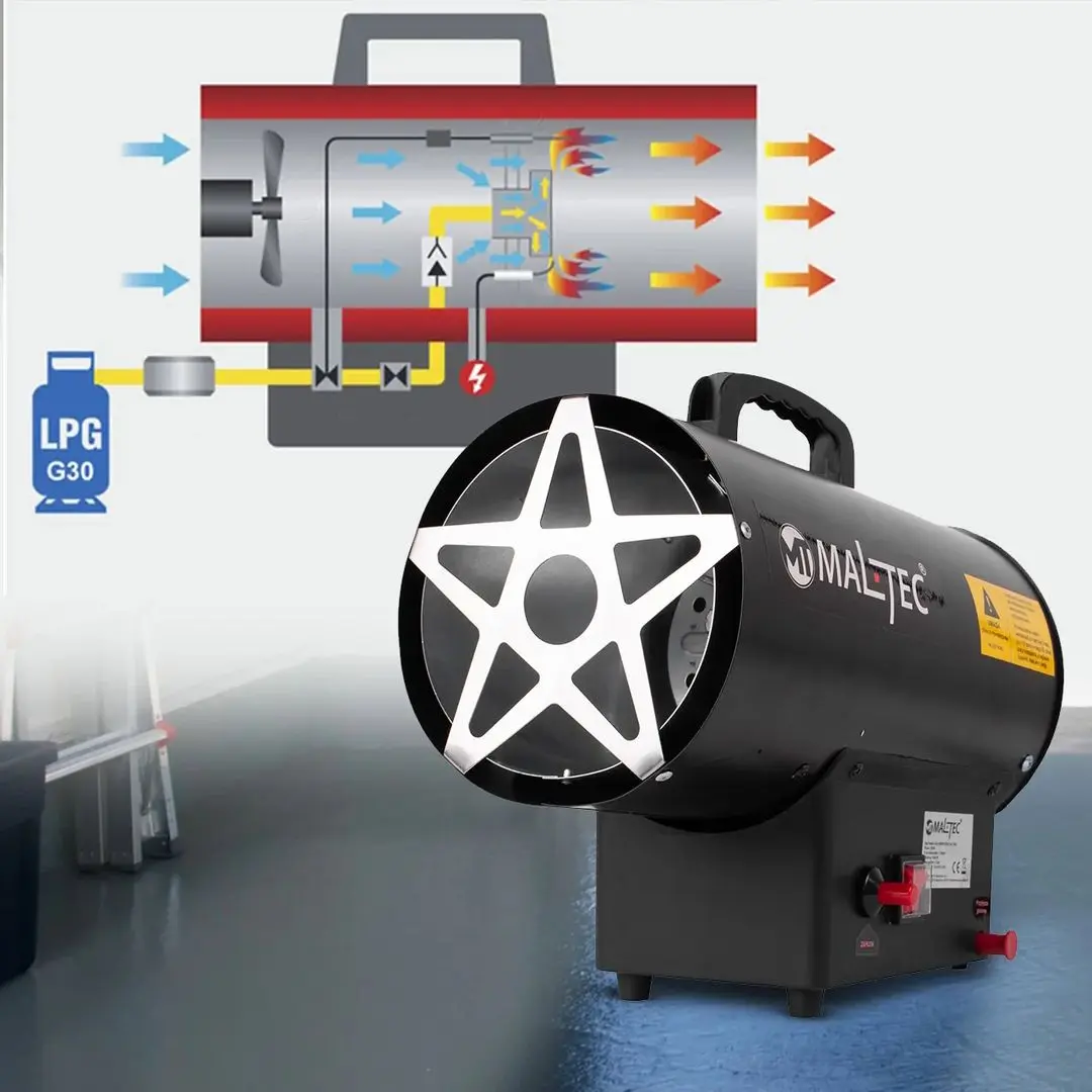 Aeroterma pe gaz Maltec GAS-2500Wt (Black) - 10