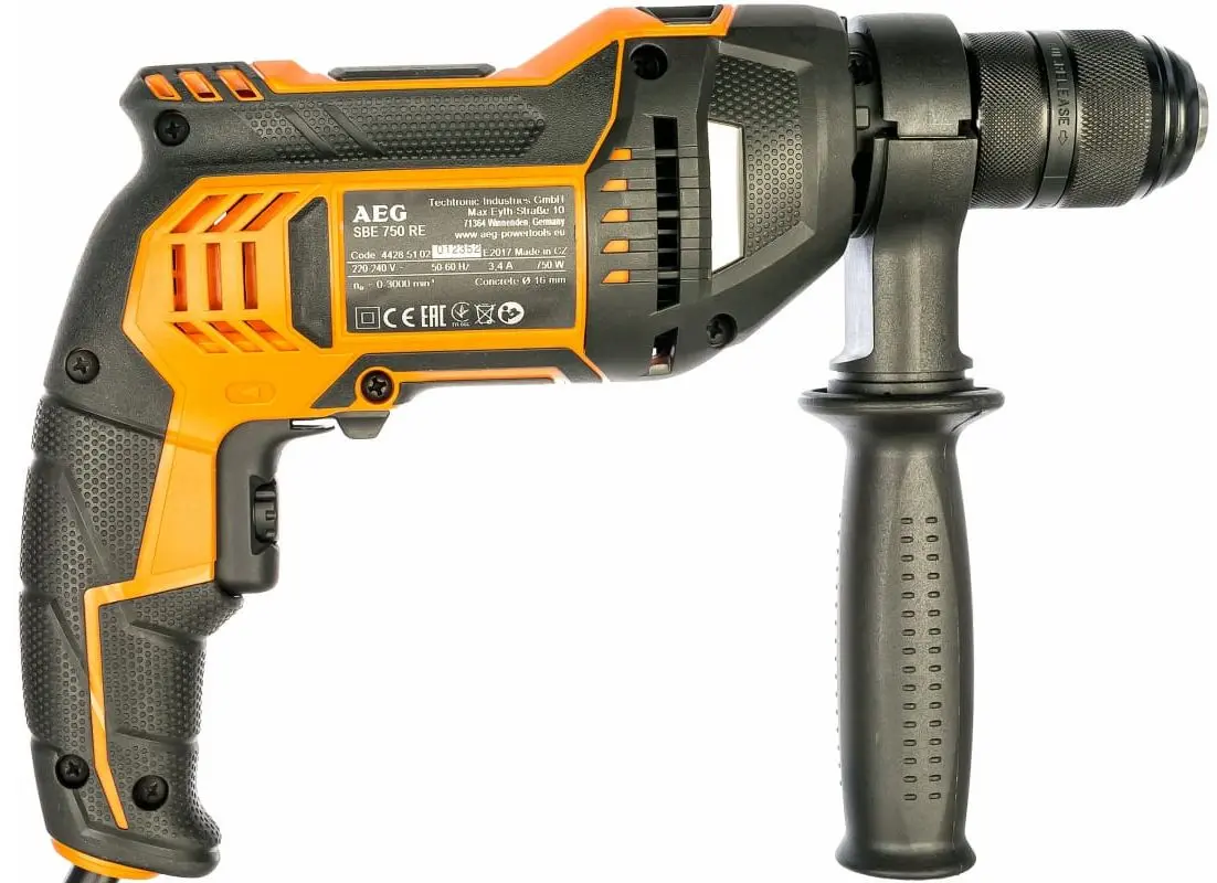Masina de gaurit cu percutie AEG SBE 750 RE (Orange/Black)