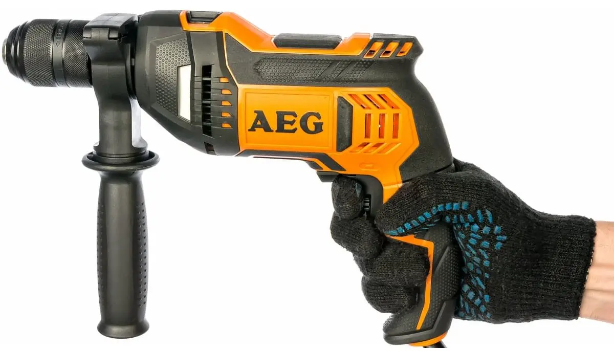 Masina de gaurit cu percutie AEG SBE 750 RE (Orange/Black)