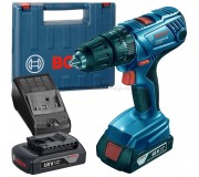 Masina de gaurit si insurubat cu acumulator Bosch Professional GSB 180-LI + Akku Li-Ion GBA 18V 2.0Ahx2 + AL1814CV 