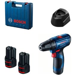 Аккумуляторная дрель-шуруповерт Bosch Professional GSR 120 Li + Akku GBA 12V Li-Ion 2 Ahx2 + GAL 1210 CV + Case