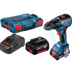 Masina de gaurit si insurubat cu acumulator Bosch Professional GSR 18V-50 + GBA 18V 5 Ah + GAL 1880 CV + L-Boxx Thumb