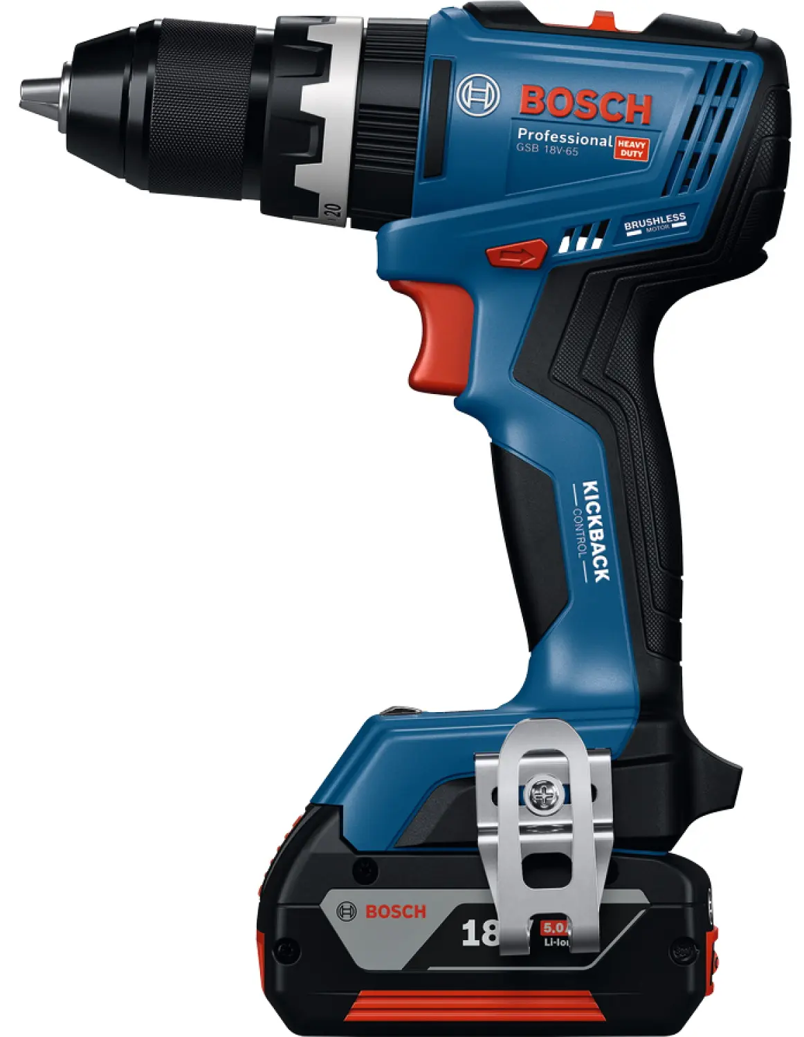 Аккумуляторная ударная дрель-шуруповерт Bosch GSB 18V-65 2x5.0Ah (06019N3303)