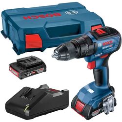 Аккумуляторная ударная дрель-шуруповерт Bosch Professional GSB 18V-50 + GBA 18V 2.0Ahx2 + GAL 18V-20 + L-Case