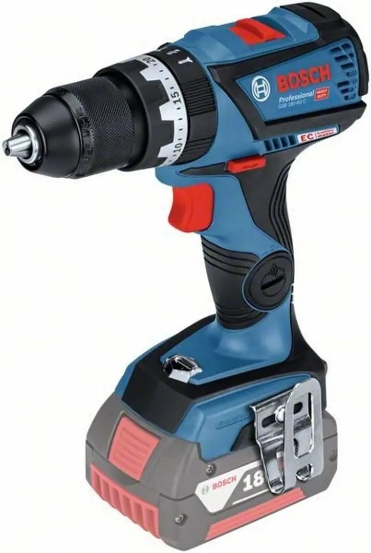 Аккумуляторная ударная дрель-шуруповерт Bosch Professional GSB 18V-60 C + GBA 18V 5.0Ah 2x + GAL 1880 CV + L-Boxx 136