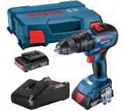 Masina de gaurit si insurubat cu acumulator Bosch Professional GSB 18V-50 + Akku GBA 18V 2Ahx2 + GAL 18V-20 + L-Case