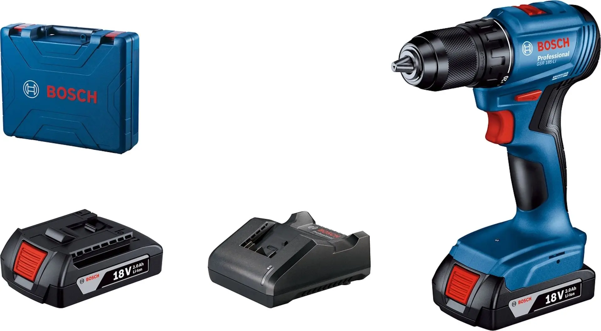 Дрель-шуруповерт аккумуляторная Bosch Professional GSR 185-LI 18V 06019K3000