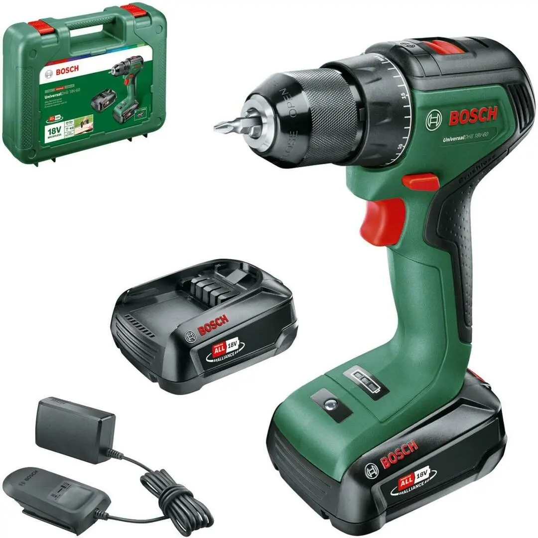 Дрель-шуруповерт аккумуляторная Bosch UniversalDrill 18V-60 (06039D7002)