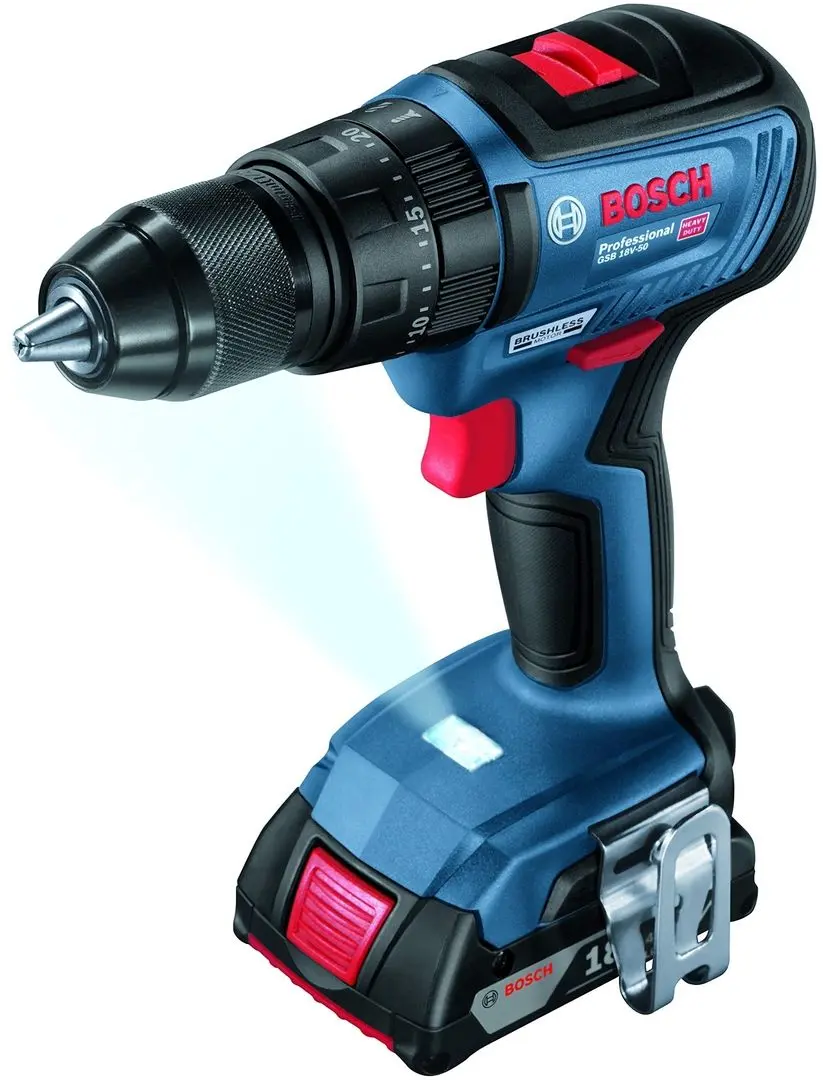 Ударная дрель-шуруповёрт Bosch Professional GSB 18V-50 + Akku Li-Ion 5Ahx2 + L-Boxx