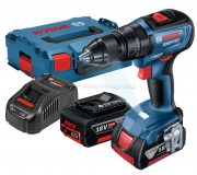 Mașină de găurit cu percuție Bosch Professional GSB 18V-50 + Akku Li-Ion 5Ahx2 + L-Boxx