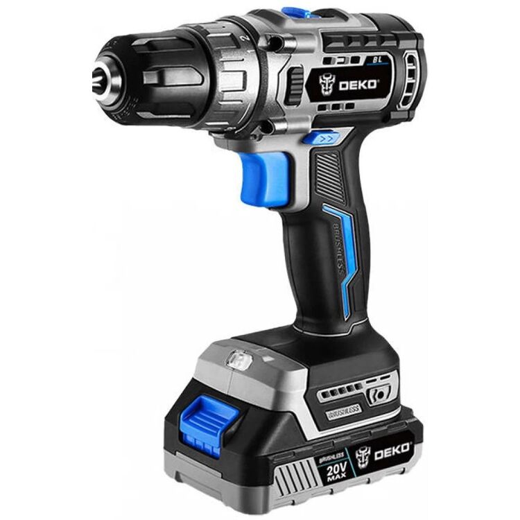 Аккумуляторная дрель-шуруповерт Deko Tools DKBL20DU3-HS2 (Grey/Black ...
