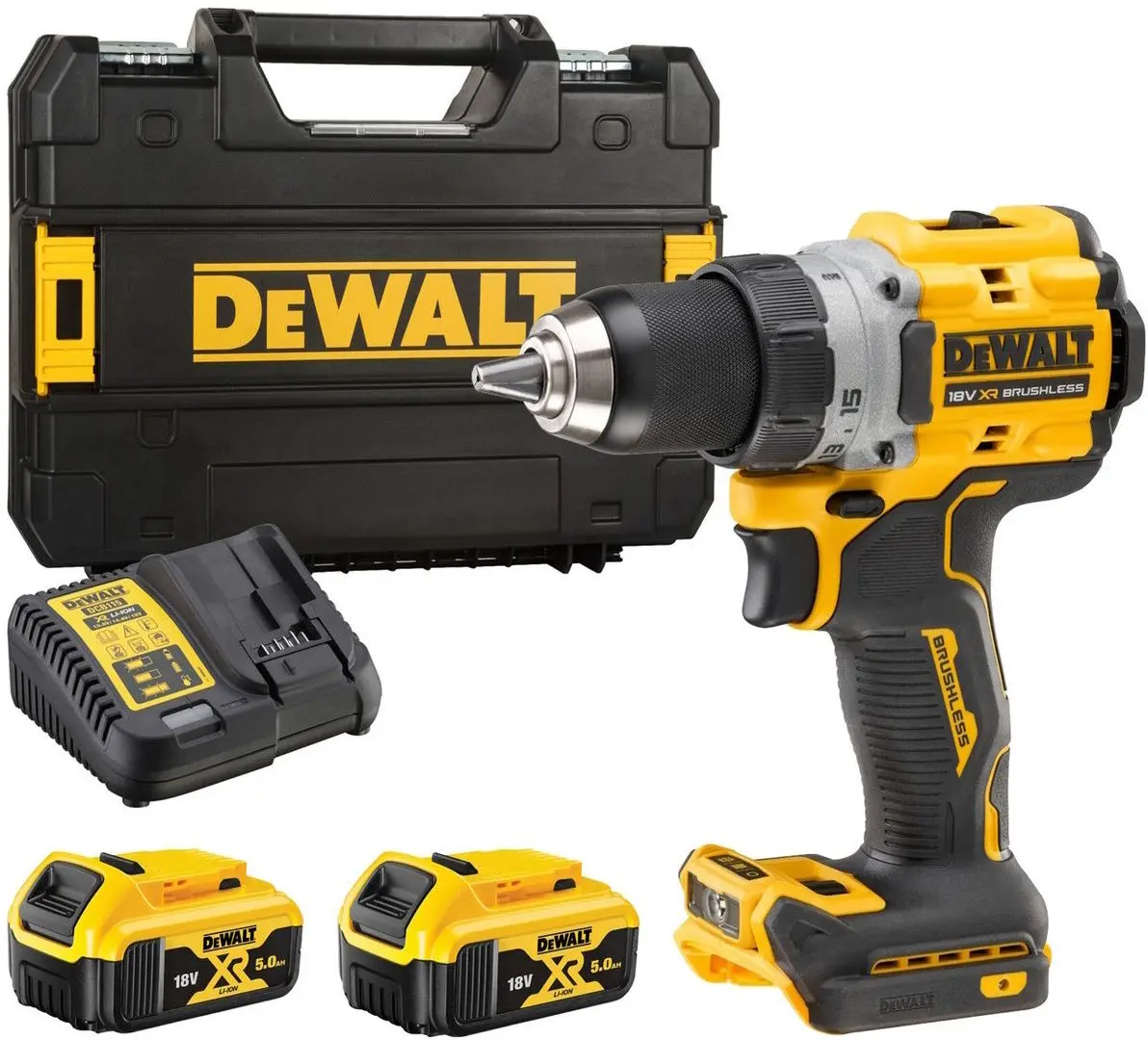 Masina de gaurit si insurubat cu acumulator DeWALT DCD800P2T-QW Set