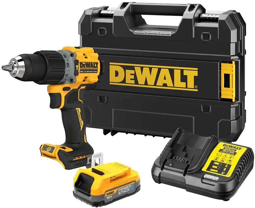 Masina de gaurit si insurubat cu impact si acumulator DeWALT DCD805E1T Set