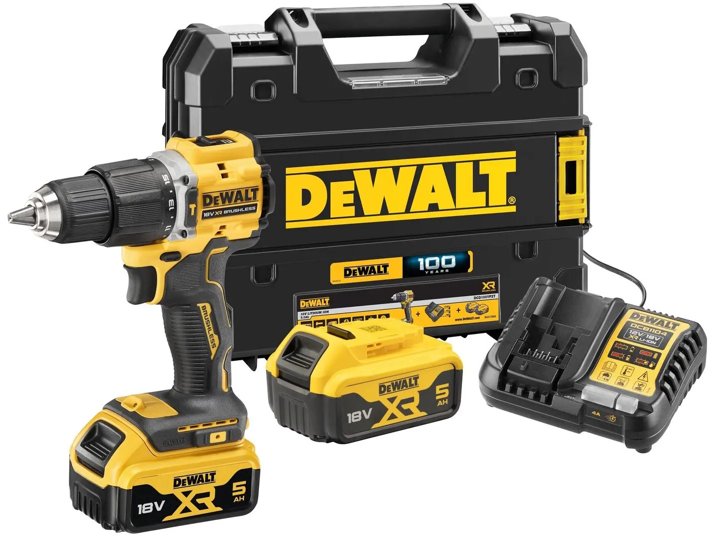Masina de gaurit si insurubat cu acumulator Dewalt DCD100YP2T