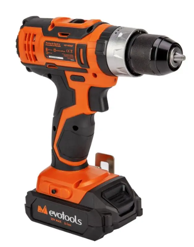 Masina de gaurit si insurubat cu impact si acumulator Evotools Max 20V Power 682607 2x2.0Ah