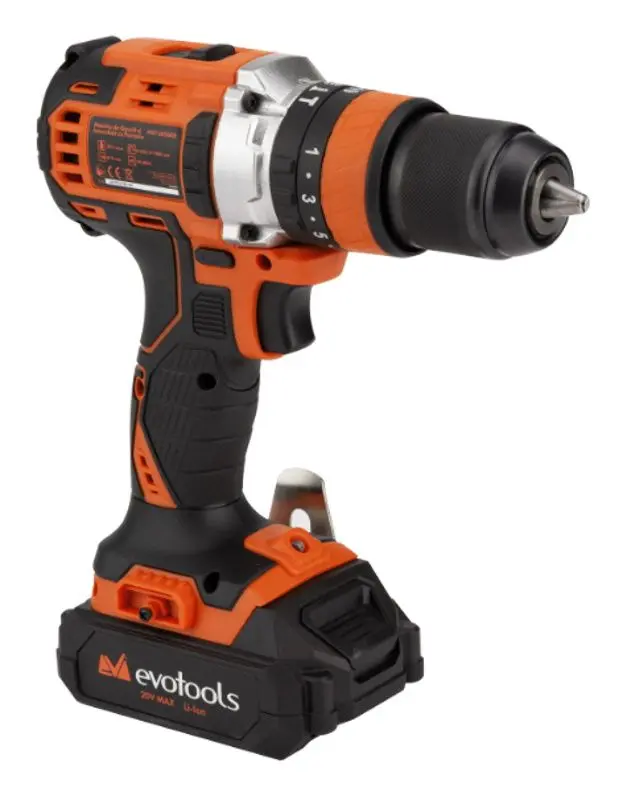 Аккумуляторная ударная дрель-шуруповерт Evotools Max 20V Power 682608 2x2.0Ah