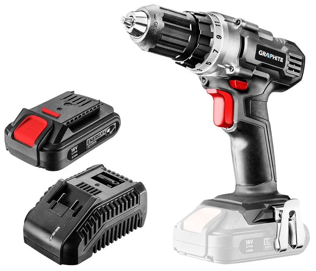 Дрель-шуруповерт аккумуляторная Graphite Energy+ 58G000-Set1