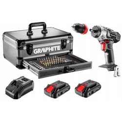 Дрель-шуруповерт + набор инструментов Graphite 58G022-PS15