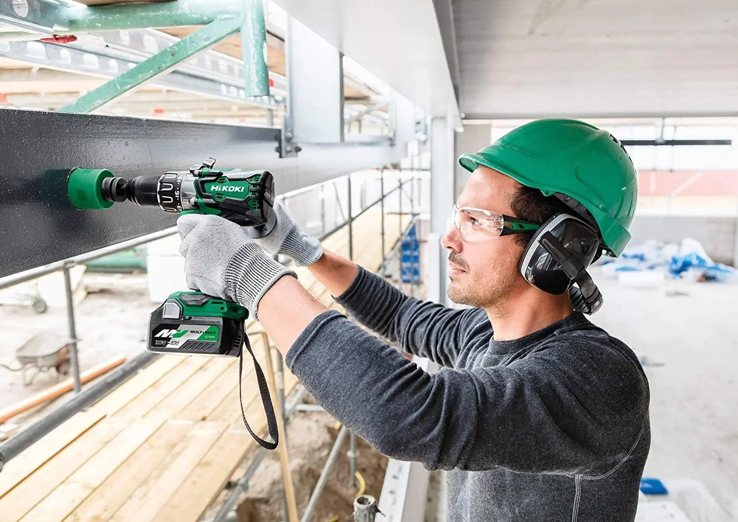 Masina de gaurit si insurubat cu acumulator Hikoki DS18DCWHZ 2x4Ah + HSC2