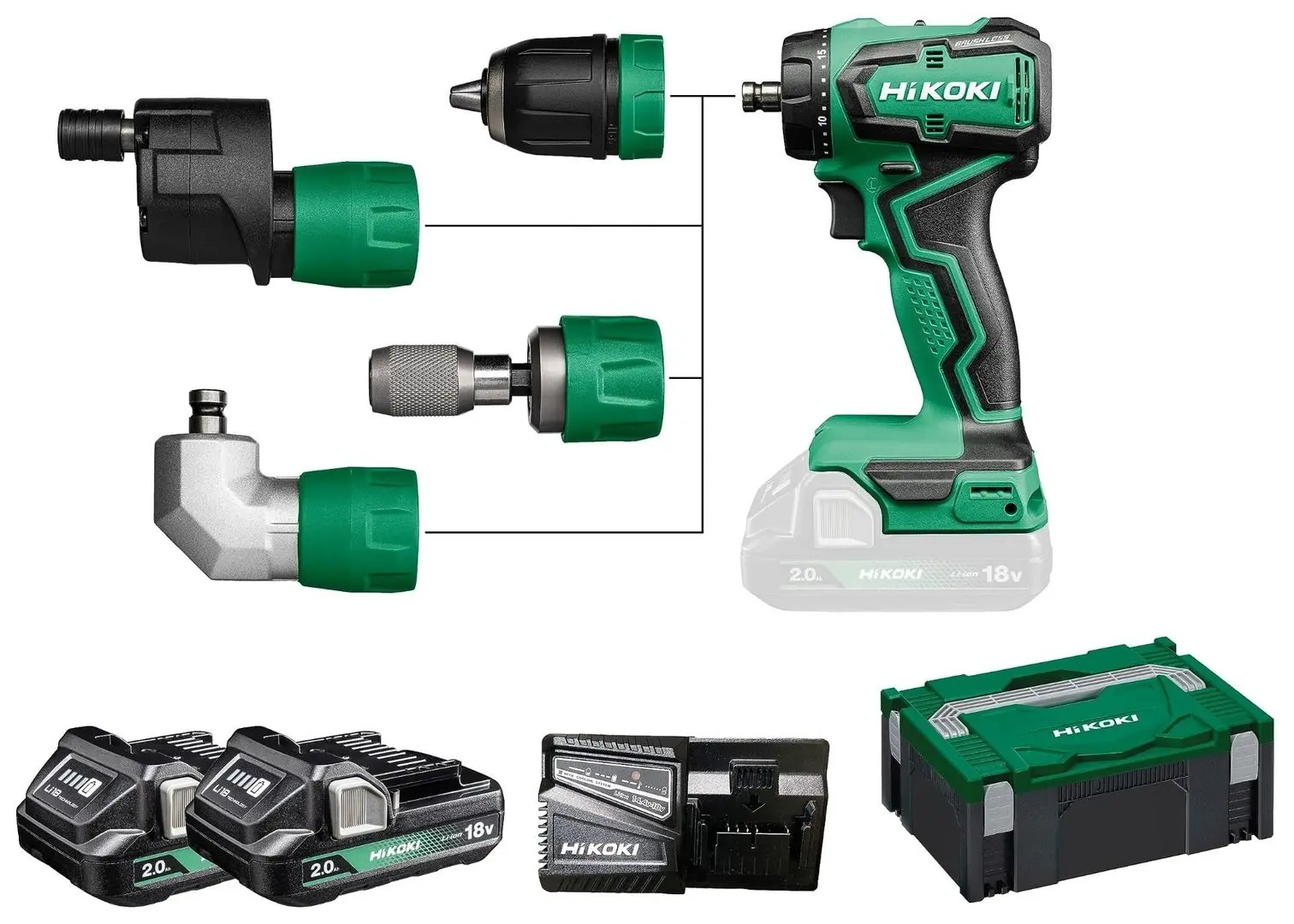 Аккумуляторная дрель-шуруповерт Hikoki DS18DDQWRZ