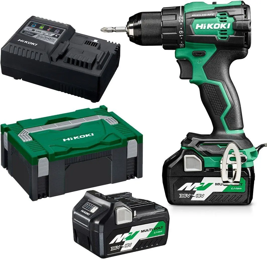 Аккумуляторная дрель-шуруповерт Hikoki DS18DEWRZ 2x5Ah