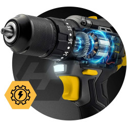 Аккумуляторная ударная дрель-шуруповерт Humberg HM-432 543200 (Yellow/Black) Thumb