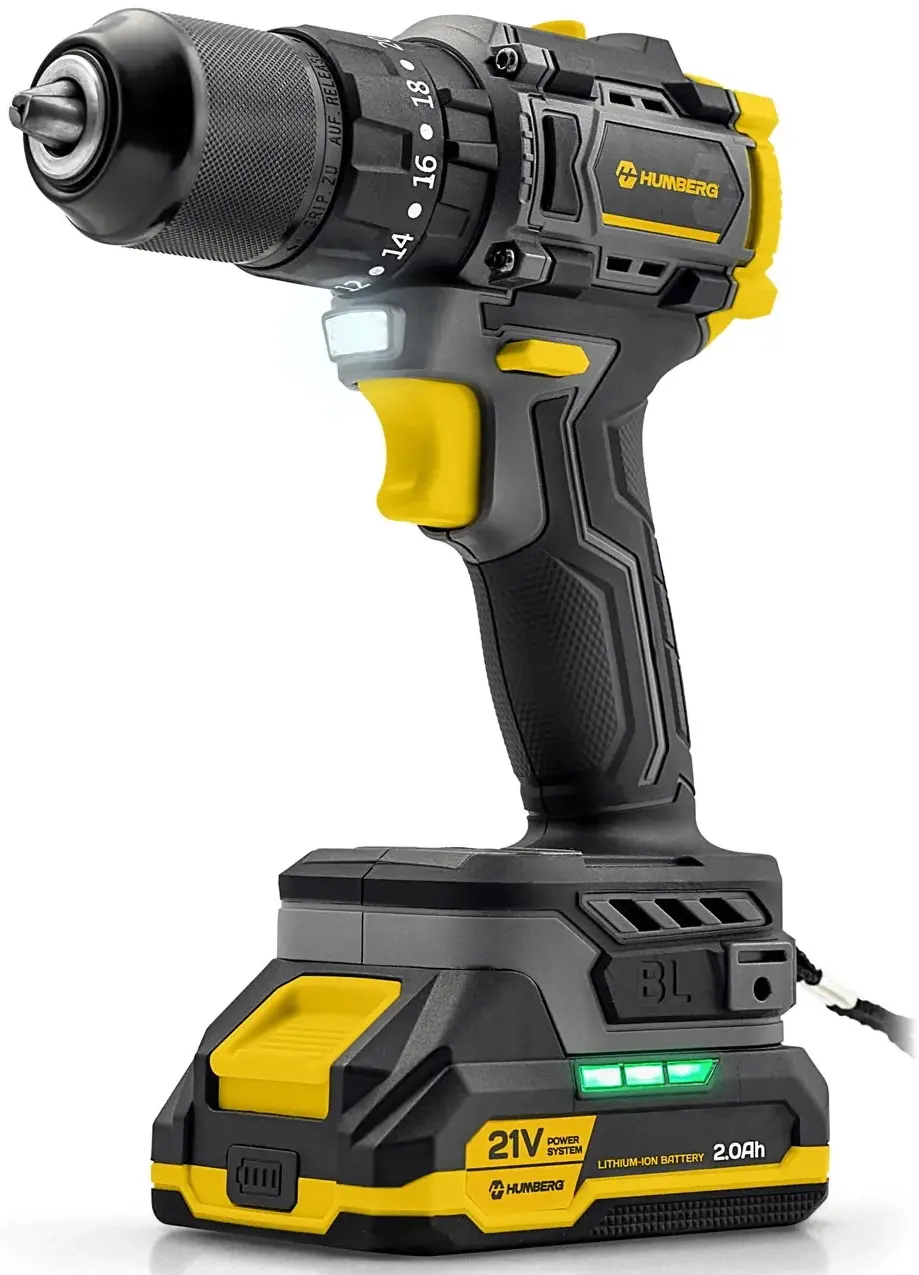 Аккумуляторная ударная дрель-шуруповерт Humberg HM-432 543200 (Yellow/Black) - 3